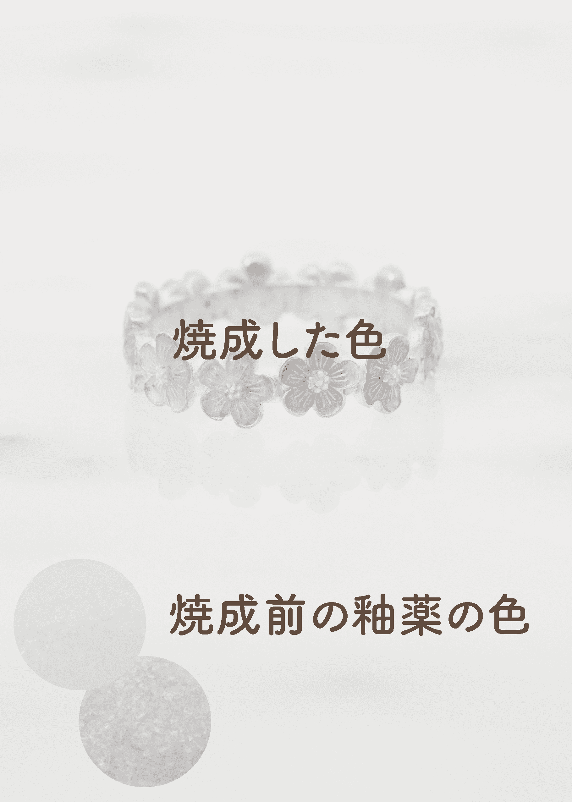 焼成前の釉薬の色