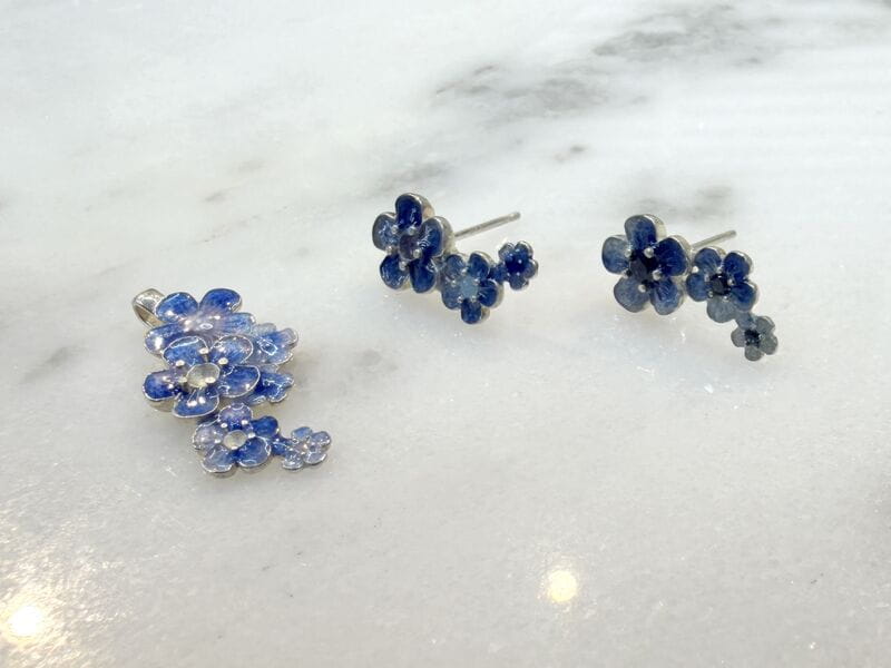 花モチーフ リング&ピアスセット