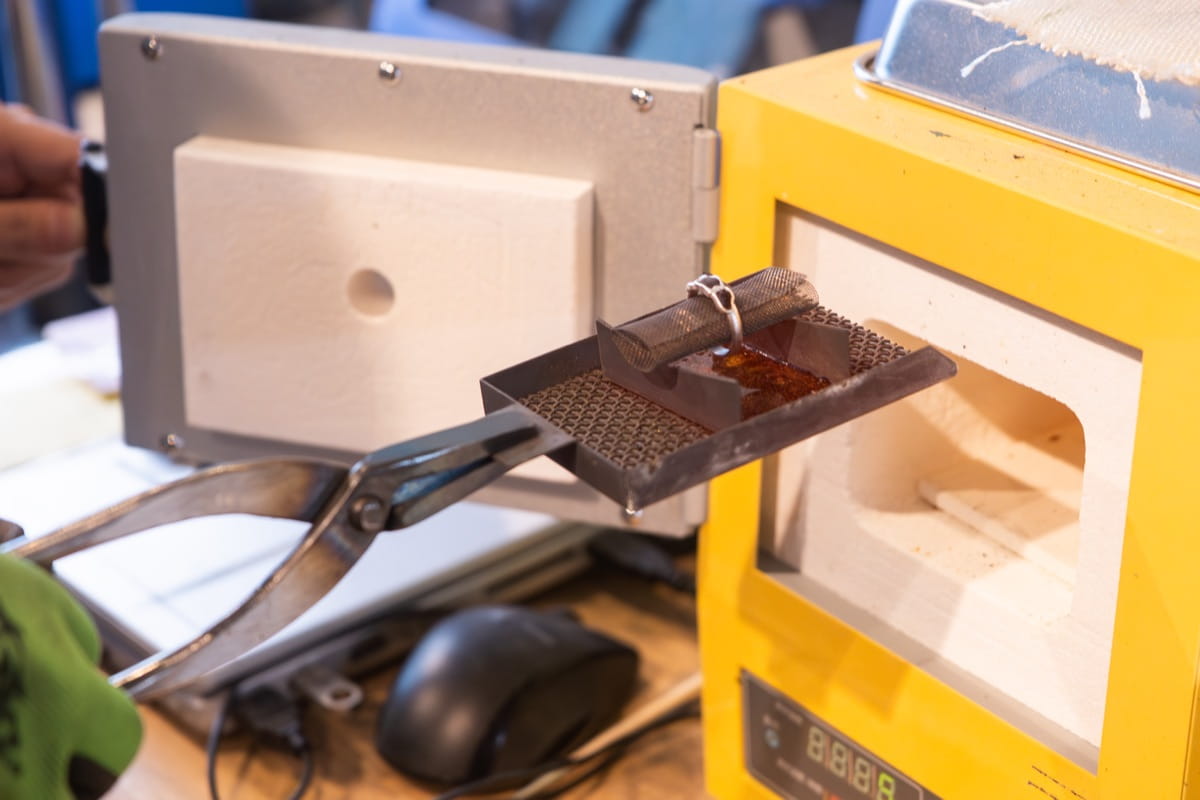 エマーユジュエリーを身につけた女性