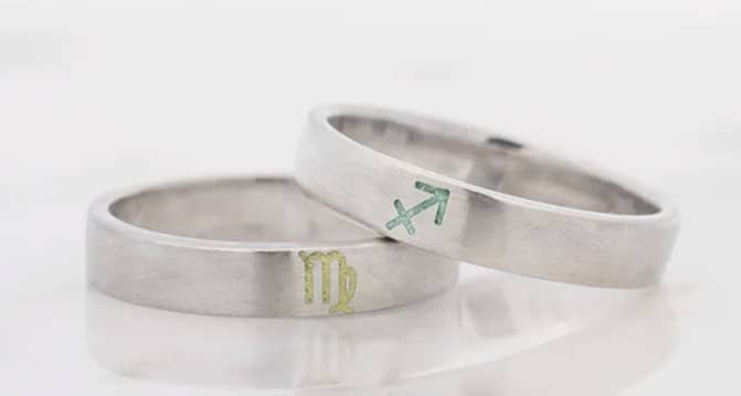 星座・イニシャルデザインのエマーユリング