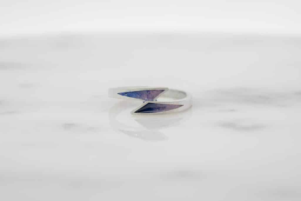 青と紫のグラデーションのエマーユリング①