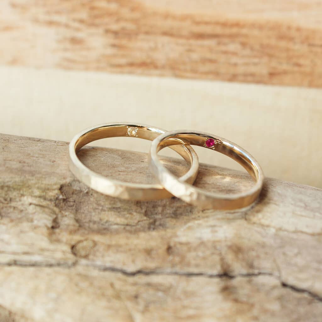 K18ゴールドのペアリング(内側)