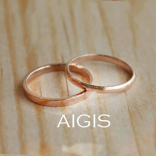 K18ピンクゴールドのペアリング