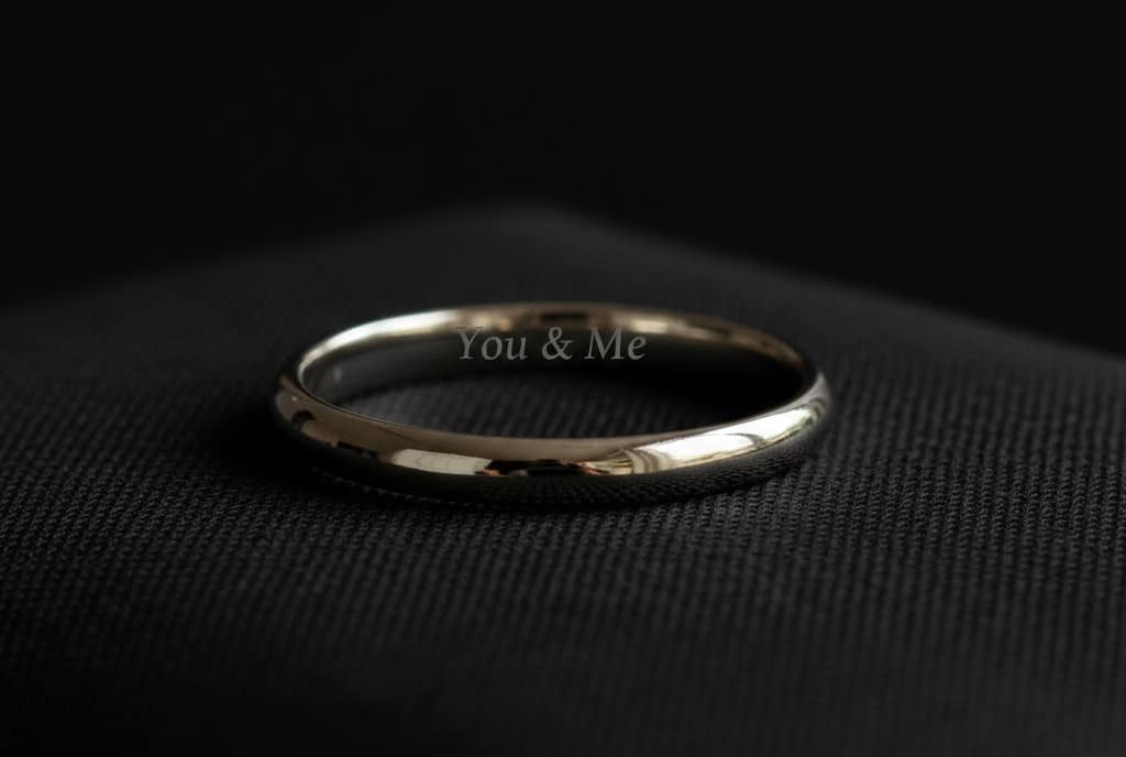 お守りの言葉を刻印した指輪