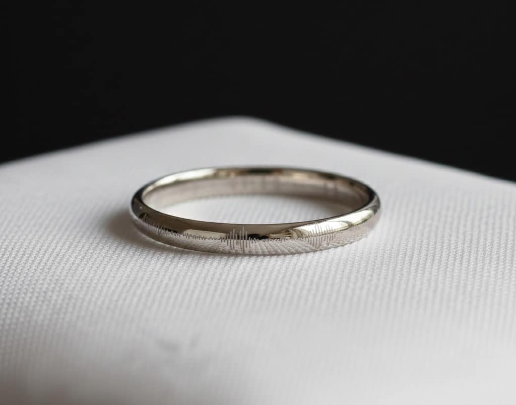 音声の波形を刻印した指輪