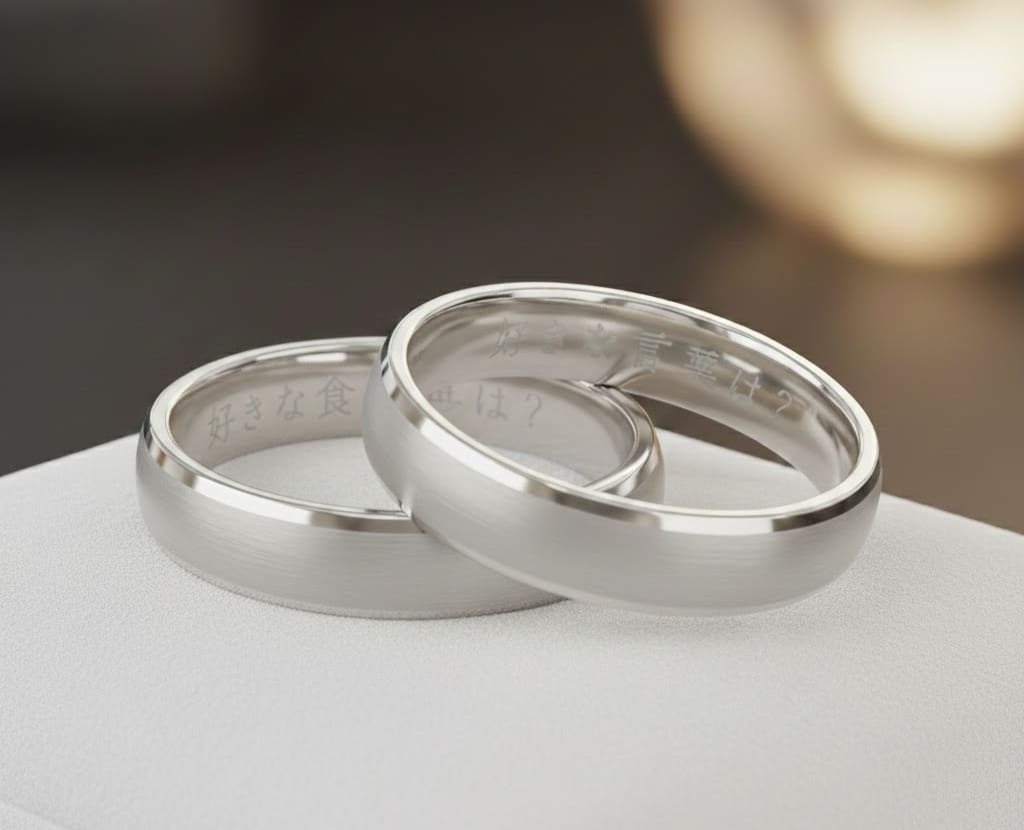 クイズ形式の刻印が入った指輪