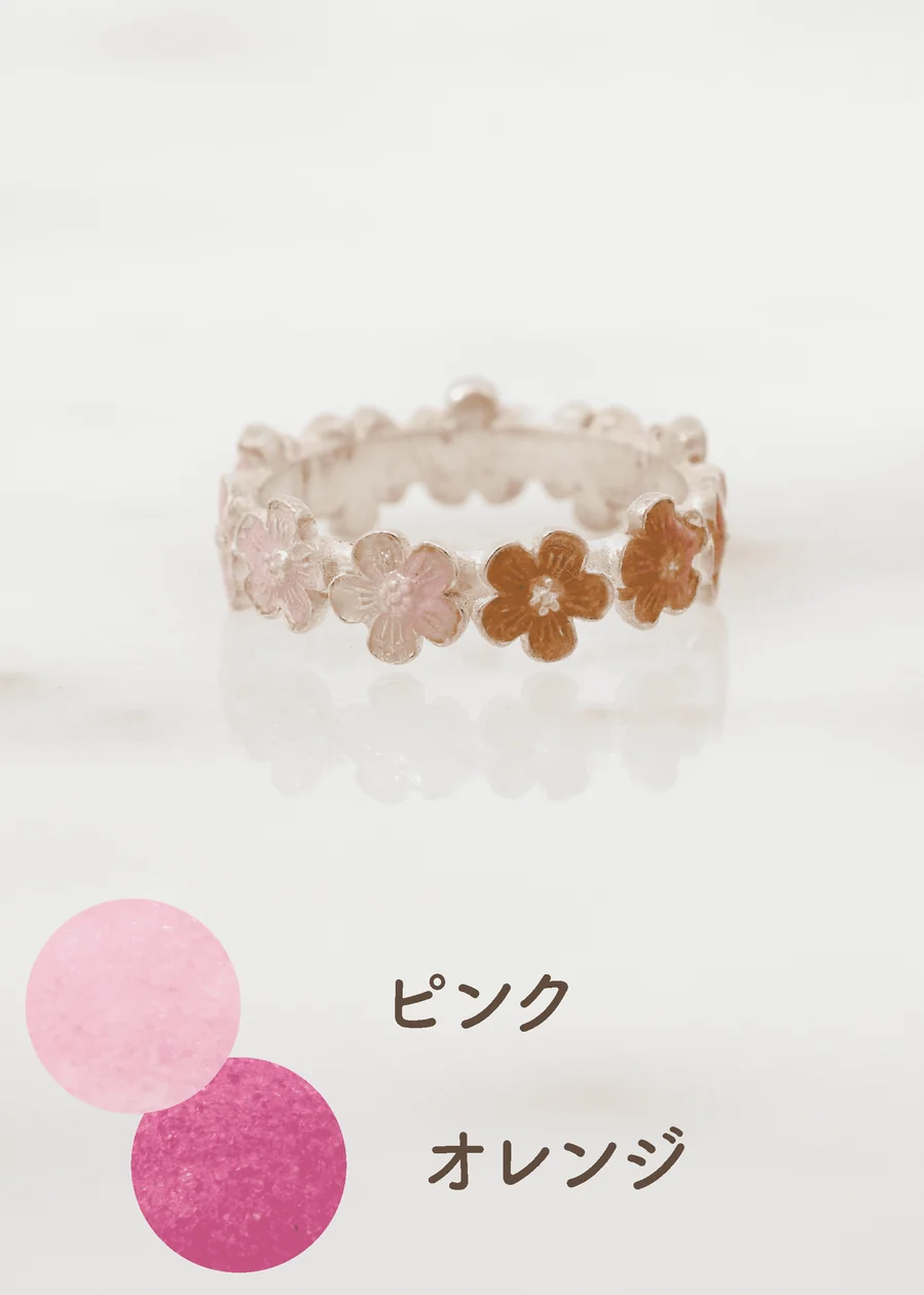 ピンクとオレンジの色見本