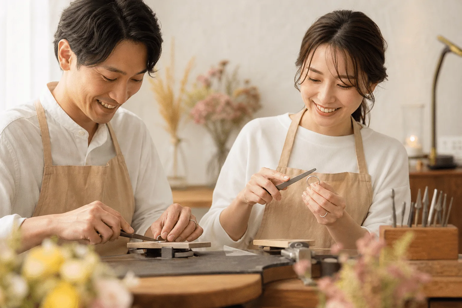 手作り結婚指輪の体験イメージ
